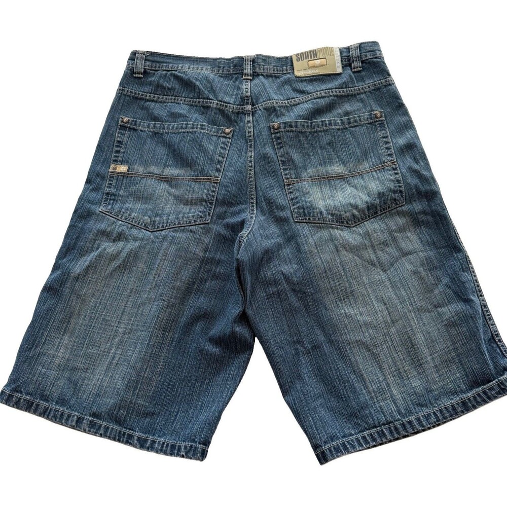 Southpole Jean Shorts Mens 38 Blue Denim Baggy Style RN 82628 Jorts Y2K